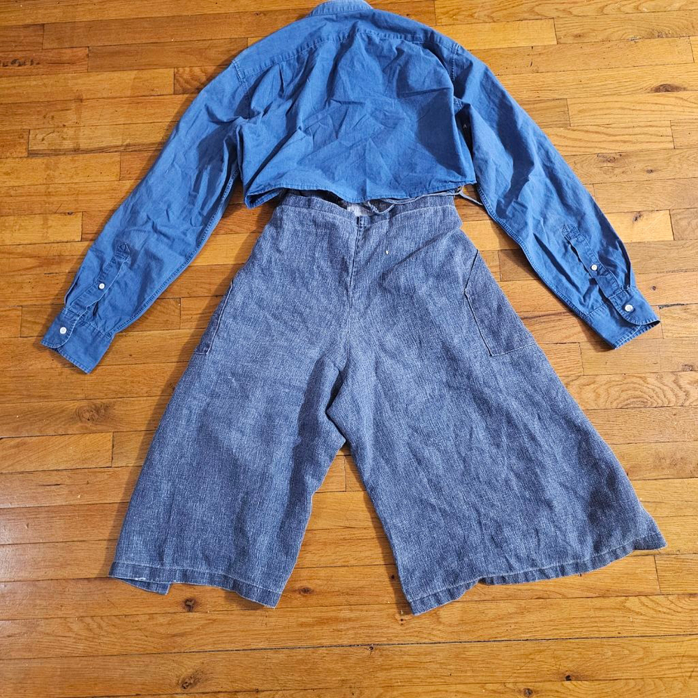 J Crew Indigo Jumpsuit Women's Medium Blue Wide Leg Pant - Picture 8 of 11